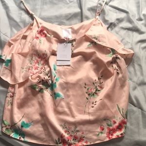 New Lauren Conrad silky blouse small